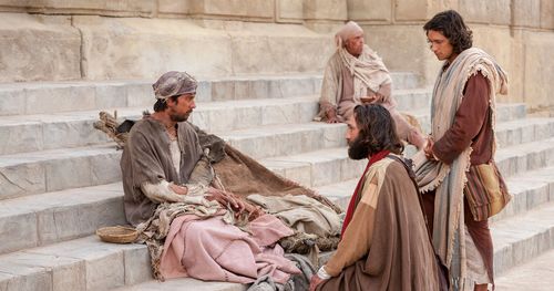 Peter and John healing a man