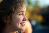 young woman smiling