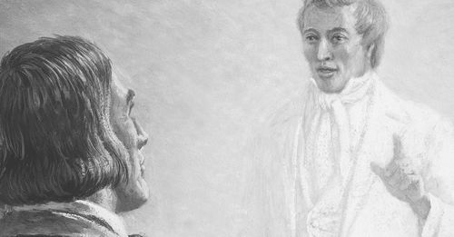 Brigham Young seeing Joseph Smith in a vision.