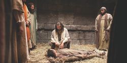 Jesus Christ forgives sins and heals a man stricken with palsy