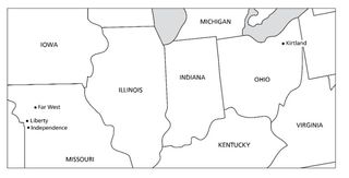 map, Ohio to Missouri