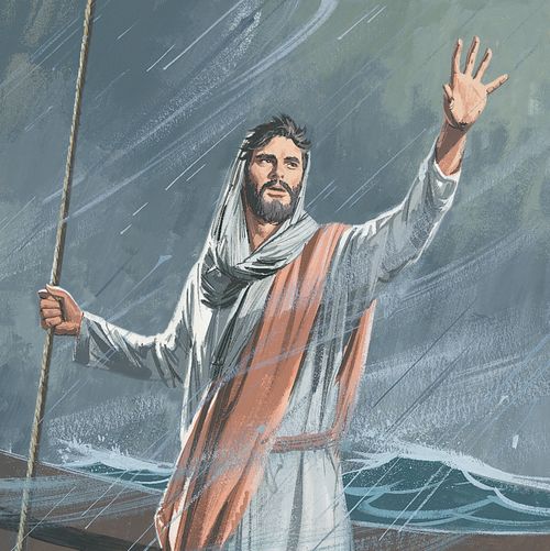 Jesus rebukes the wind and the waves and it is calm - ch.24-2