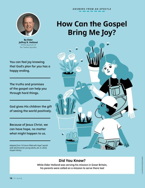 Article PDF with an image of children watering plants