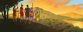 Amulek, Alma, Corianton, and other Nephites travel to a city