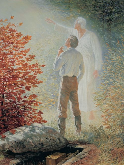 Joseph Smith with Moroni