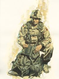 soldier with scriptures
