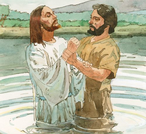 John the Baptist baptizing Jesus