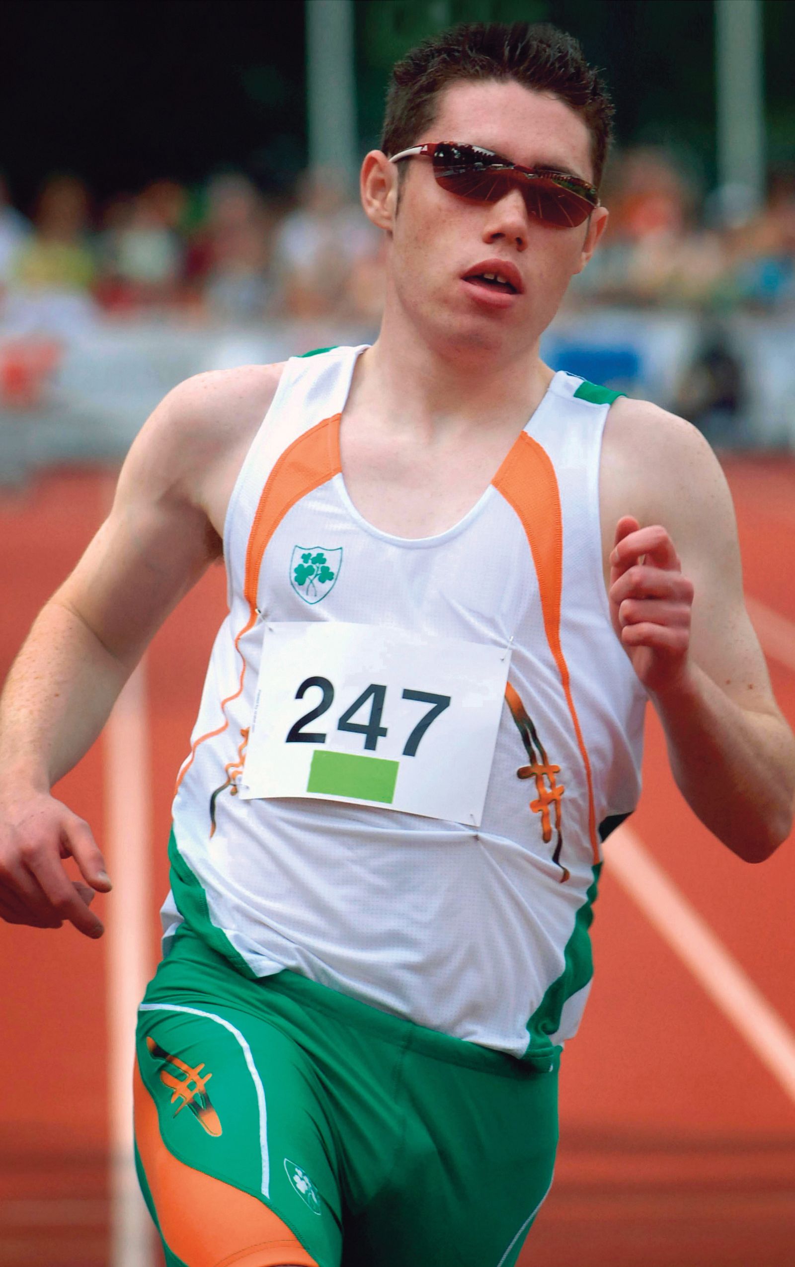 A photograph of a runner competing in a race.