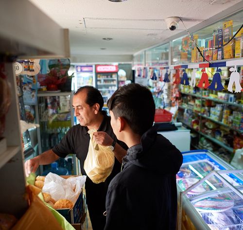 two men shopping