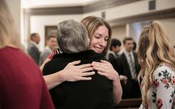 Lizzy is welcomed to the Church of Jesus Christ of Latter-day Saints after having been baptized