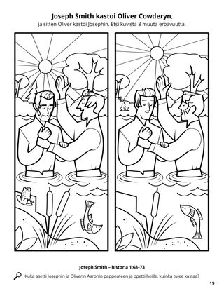 Joseph and Oliver Were Baptized coloring page