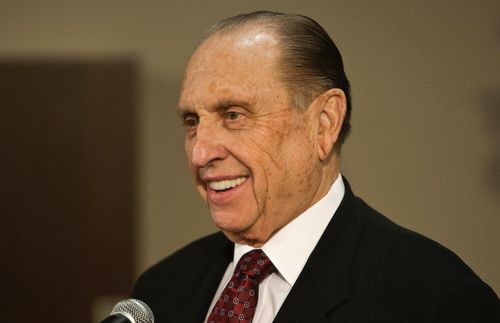 President Monson speaking