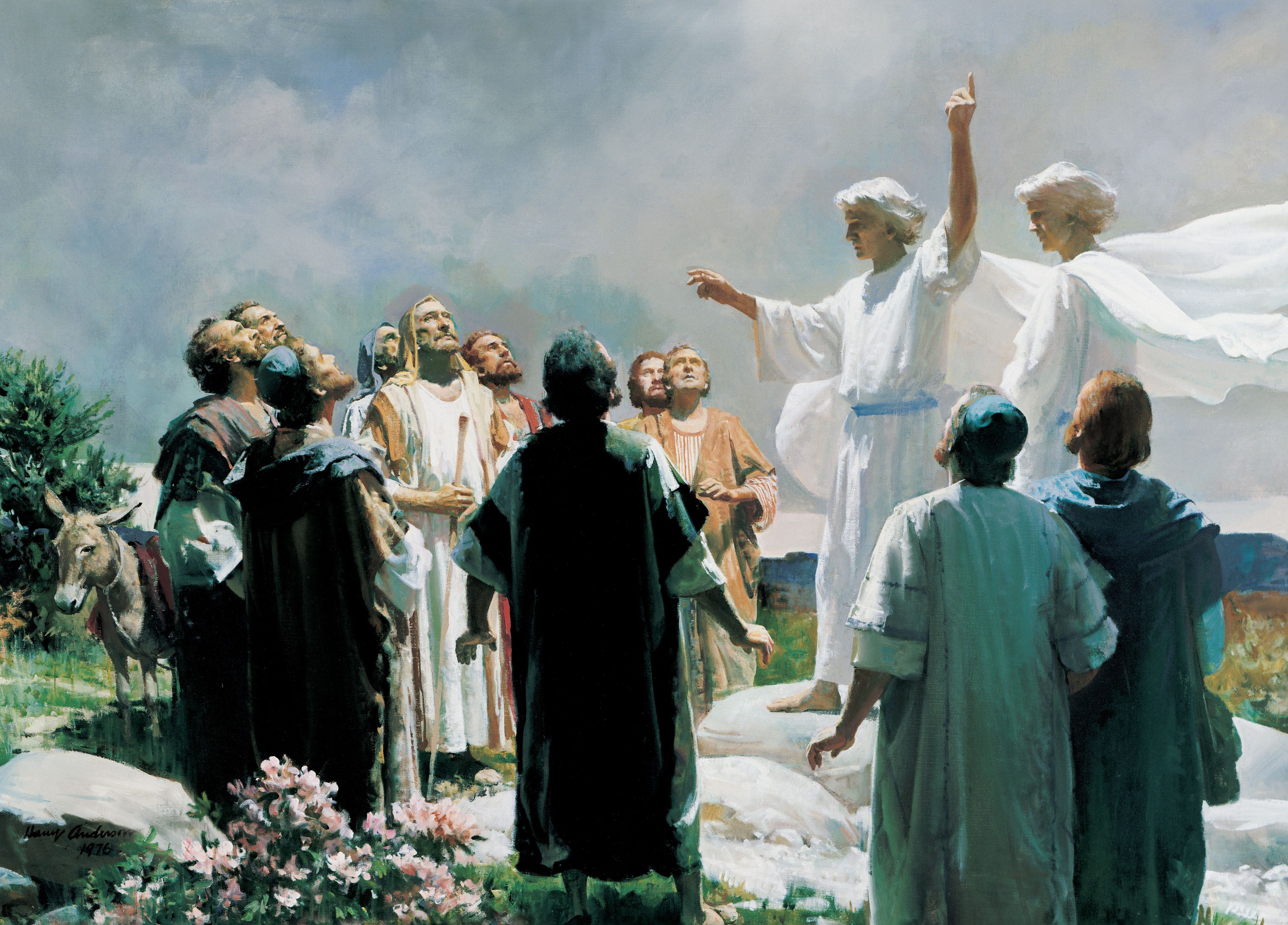 The Ascension of Jesus (The Ascension), by Harry Anderson (62497); GAK 236; GAB 62; Primary manual 2-71; Primary manual 7-43; Acts 1:9–11
