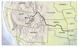 地圖，阿肯色州至加州