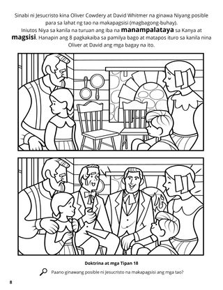 Oliver and David Taught Repentance coloring page