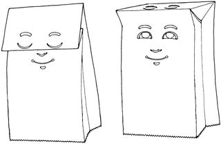 paper bag faces