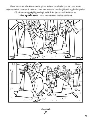 Jesus Tells Woman to Sin No More coloring page