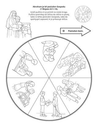 Stran z dejavnostjo: Abraham je bil poslušen Gospodu