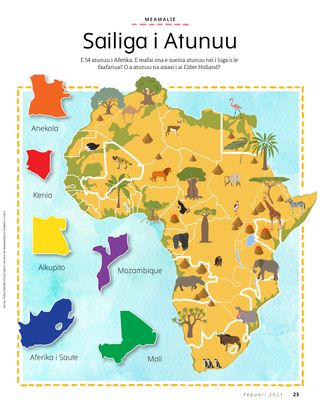 a drawing of the continent of Africa, with different countries highlighted