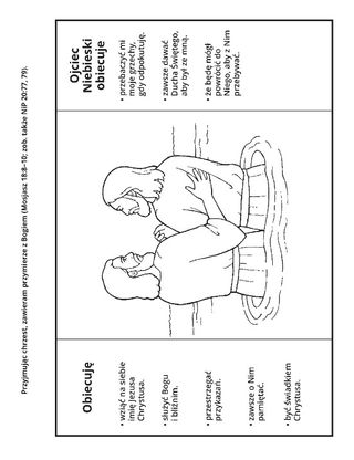strona z zadaniami: zawieramy przymierza, kiedy jesteśmy ochrzczeni