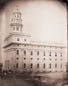 Fotografía del siglo XIX del Templo de Nauvoo