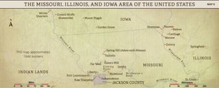 Map 8: The Missouri, Illinois, and Iowa Area of the United States