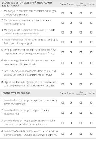 autoevaluación para el facilitador