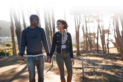 couple holding hands