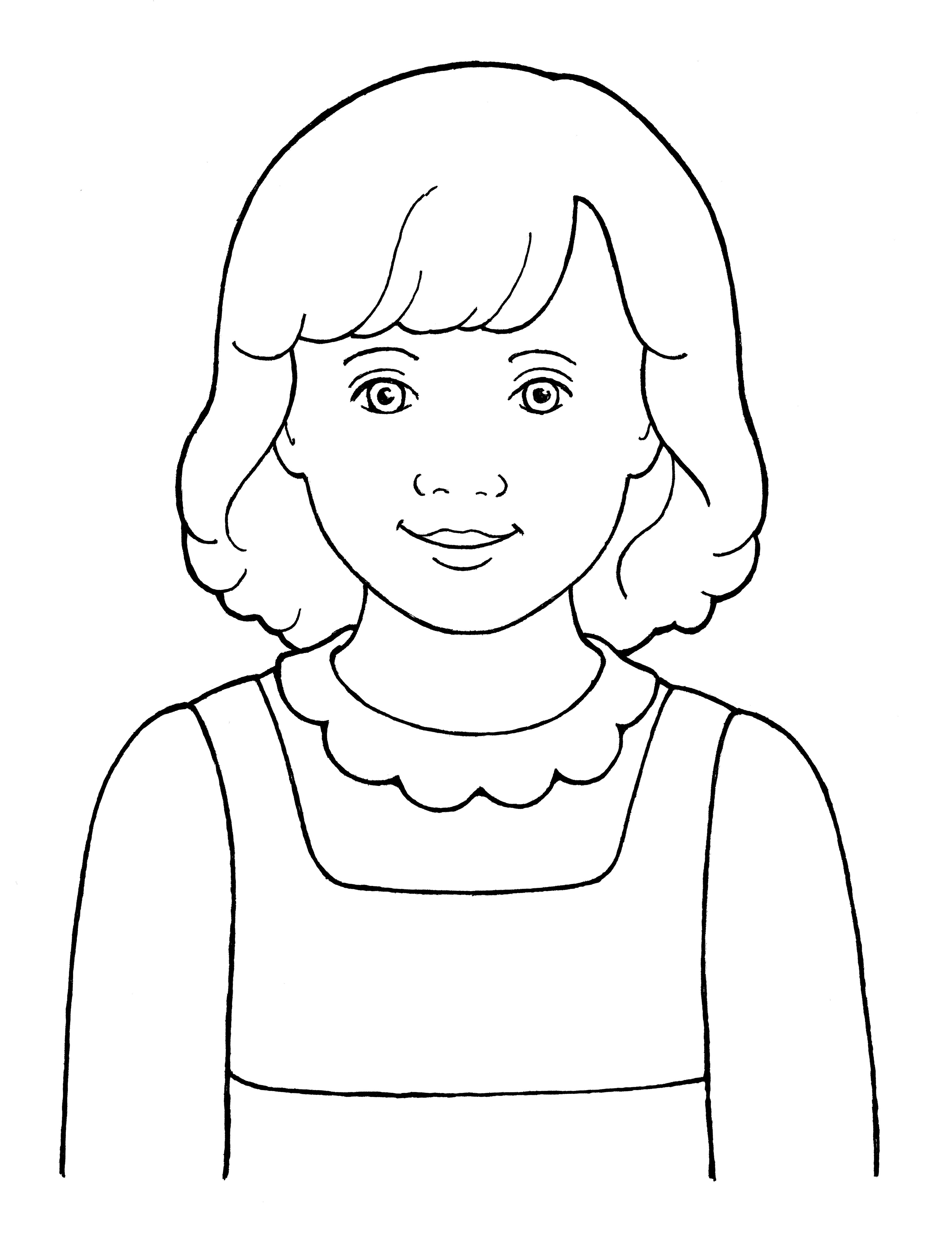 An illustration of a young Primary girl, from the nursery manual Behold Your Little Ones (2008), page 11.