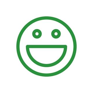 green smiling face icon