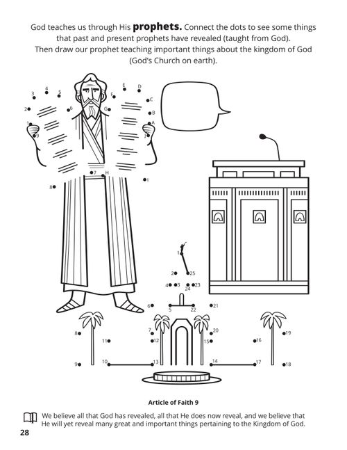 A connect the dots game revealing some of the revelations that our past and present prophets have received.