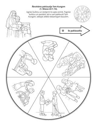 radošā lappusīte: Ābrahāms paklausīja Tam Kungam