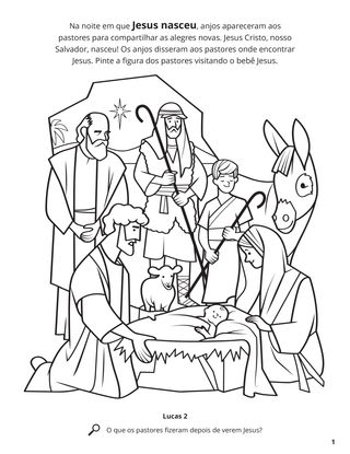 Jesus’s Birth coloring page