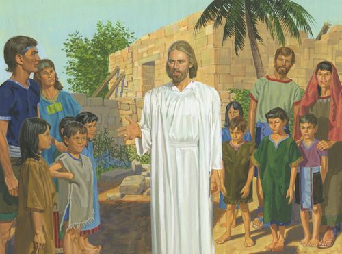 Jesus talking to people