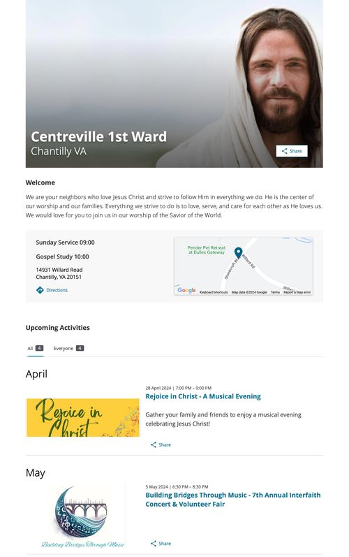 sample ward website