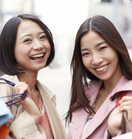 two women shopping