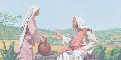 Jesus asks a Samaritan woman to give Him a drink from the well - ch.15-2