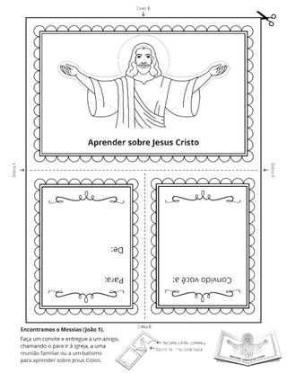 página de atividades: Aprender sobre Jesus Cristo