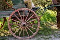 wagon on a country road