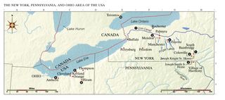 mapa, północny wschód Stanów Zjednoczonych