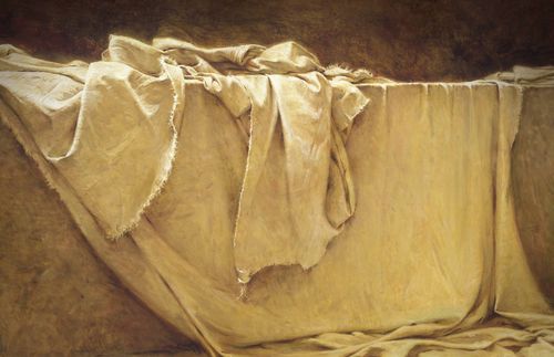 empty tomb with linen cloth