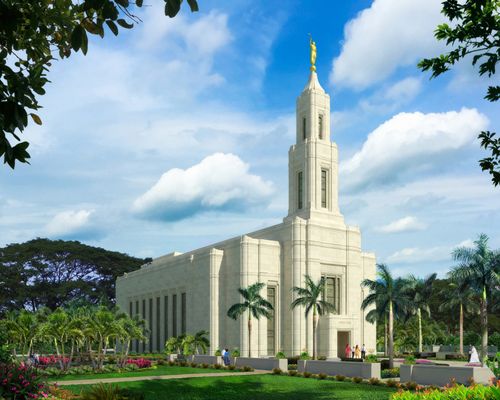 A rendering of the temple in Urdaneta, Philippines.