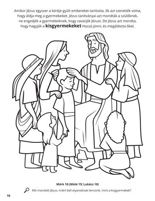 Jesus Blessed the Children coloring page