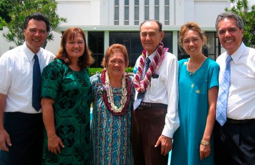 Familjen Haleck efter besegling i templet