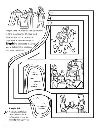 Nephi Obtained the Brass Plates coloring page