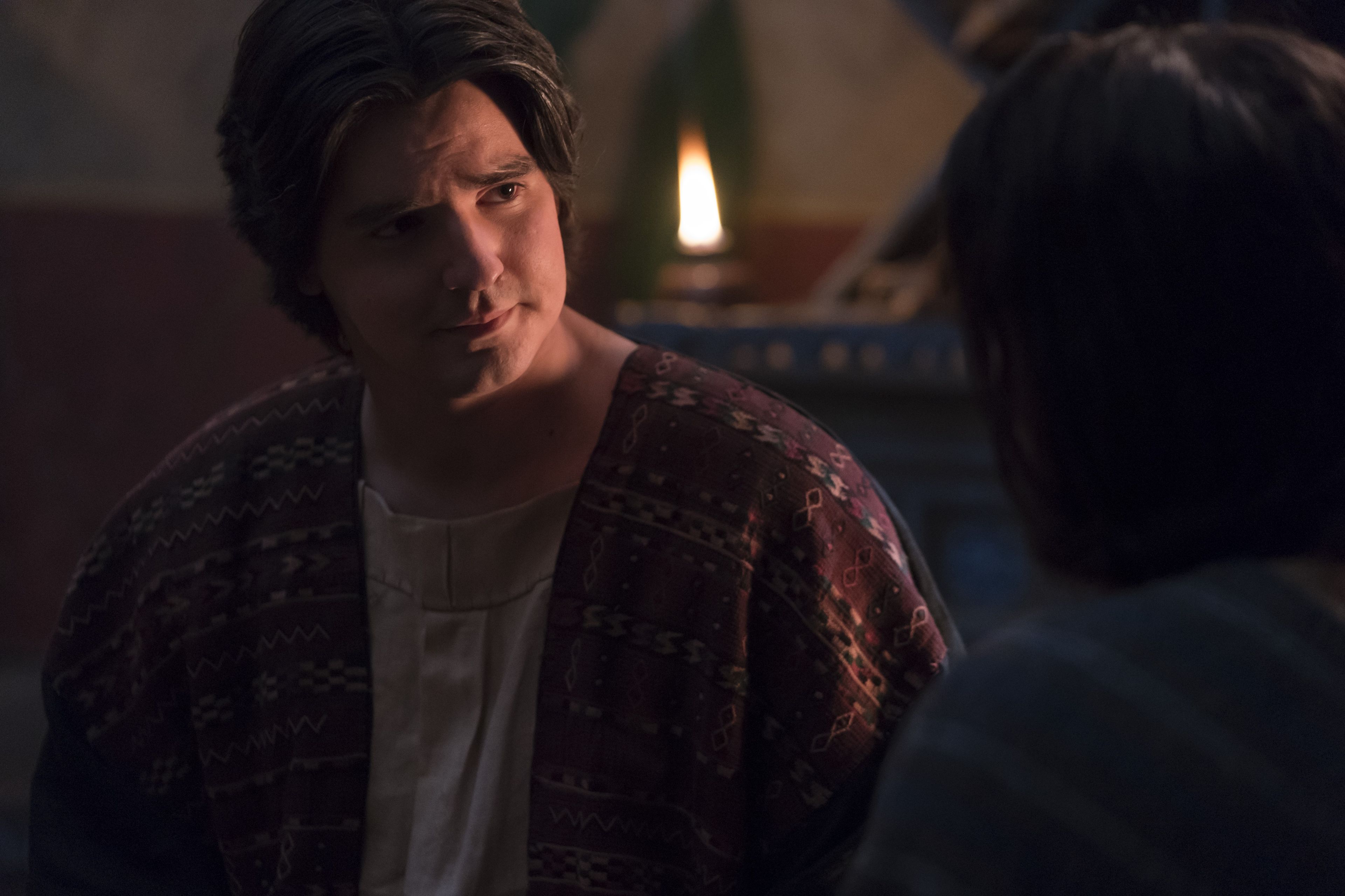 Helaman, son of Alma, listens as his father speaks to him in the land of Zarahemla.