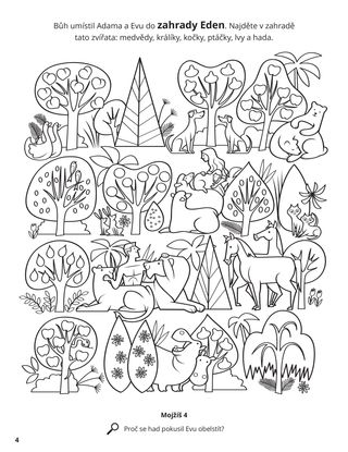 Adam and Eve in the Garden of Eden coloring page