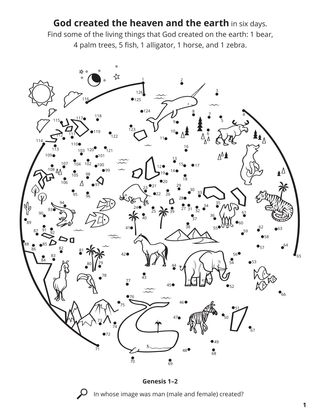 The Creation coloring page