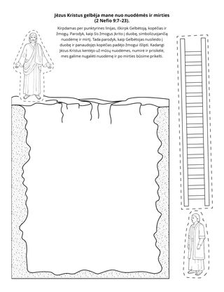 užduočių puslapis. Jėzus Kristus gelbėja mus nuo nuodėmės ir mirties