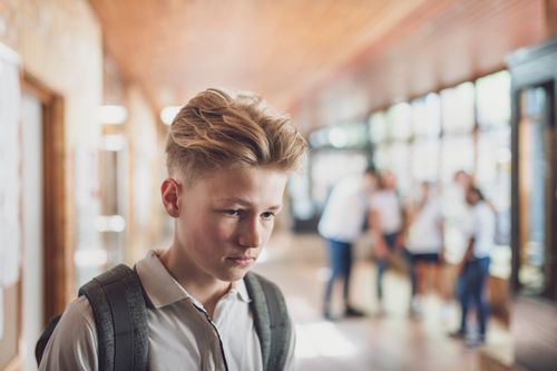 young man looking sad